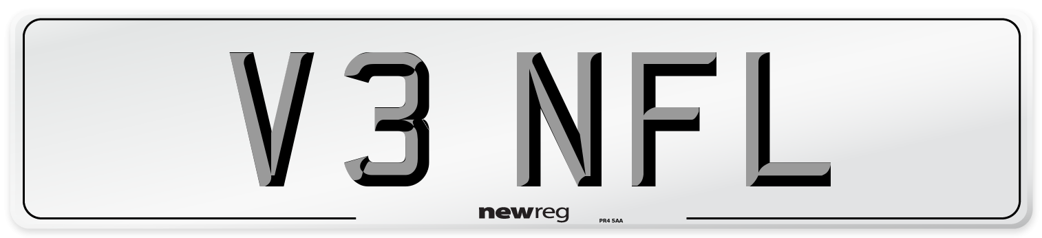 V3 NFL Number Plate from New Reg